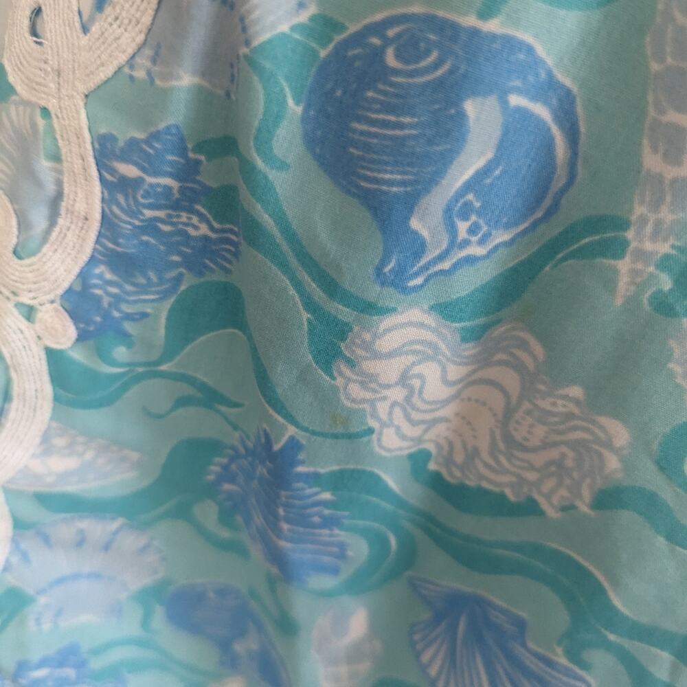 Women's Vintage Blue Seashell Lace Skirt Approx XL - Picture 7 of 9